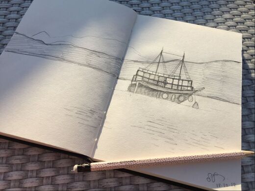shelley jayne travel drawing sketchbook montenegro